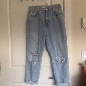 Zara high waisted mom jeans